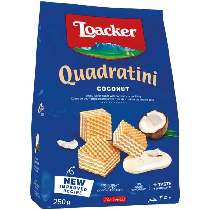 Loacker Quadrtini Coconut 250 GM