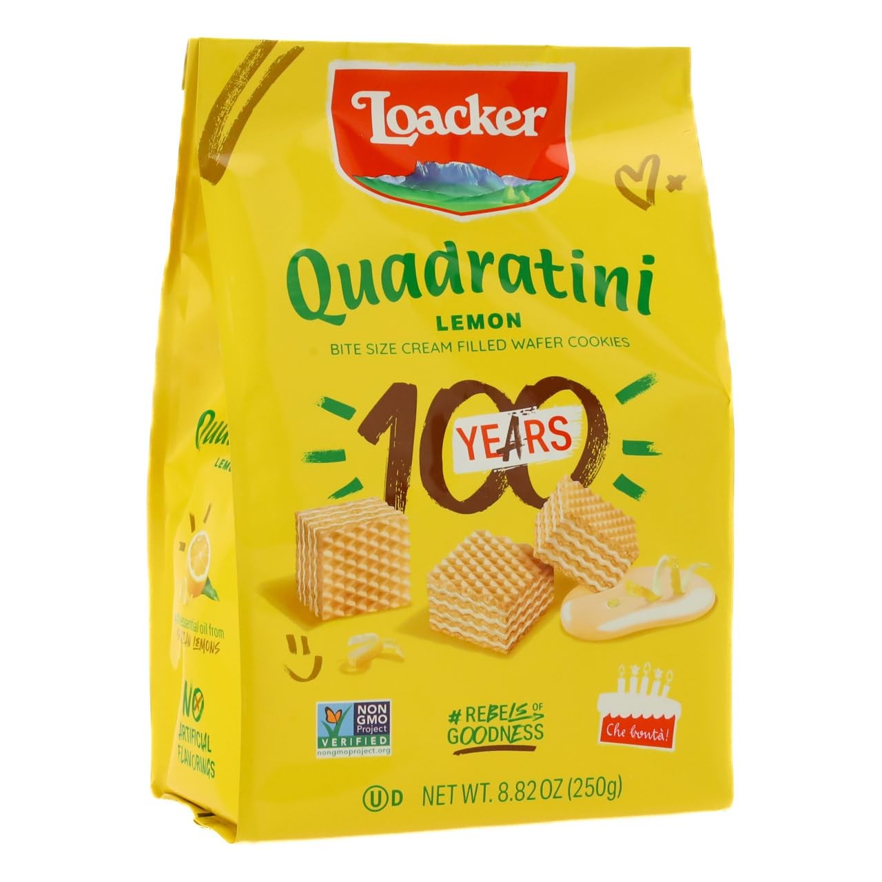 LOACKER QUADRATINI LEMON 250 GM