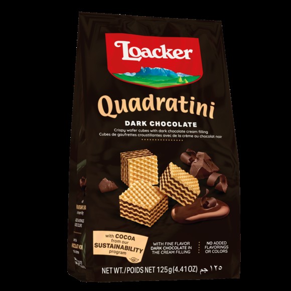 LOACKER QUADRATINI DARK CHOCOLATE 125 GM