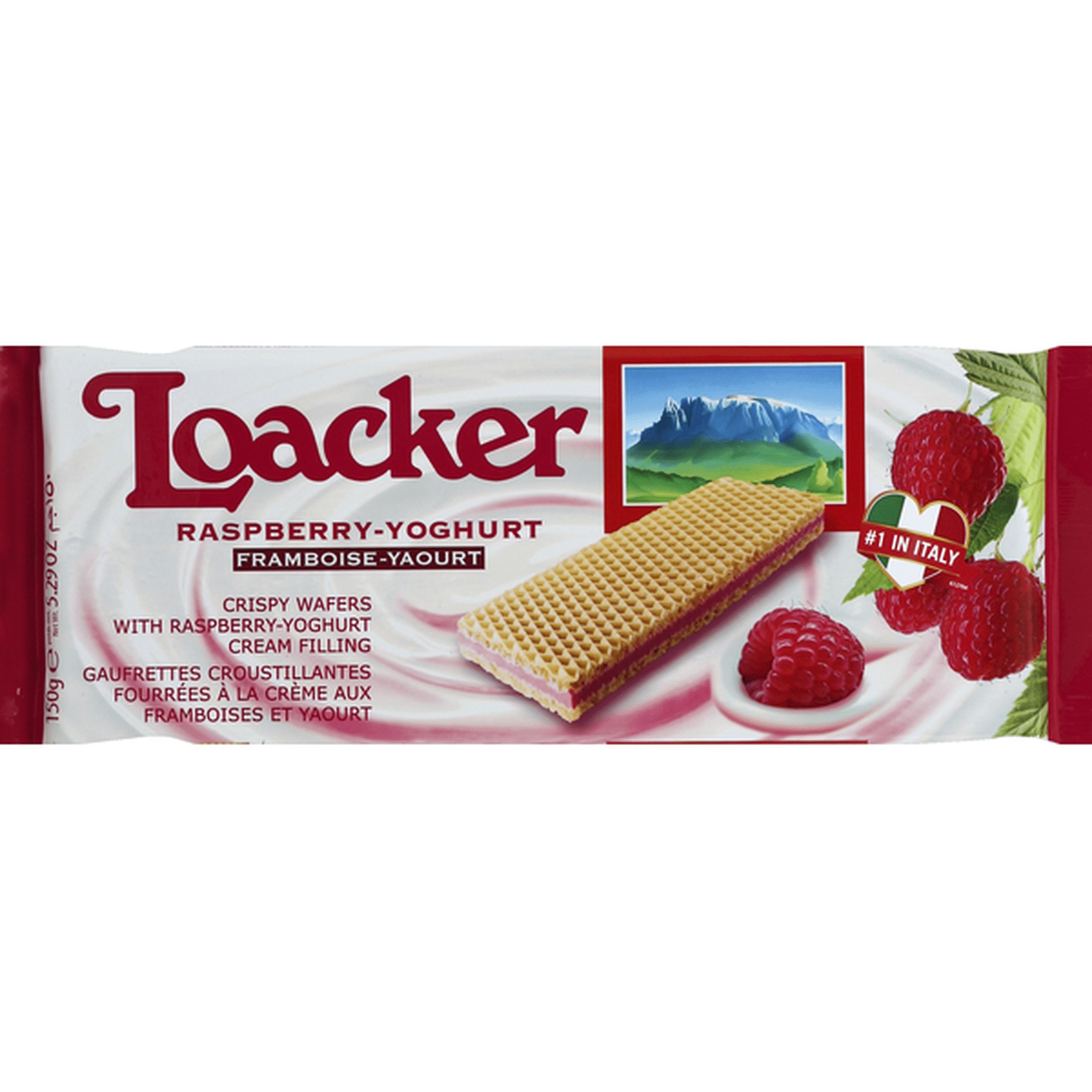 LOACKER WAFER RASPBERRY YOGURT 150 GM