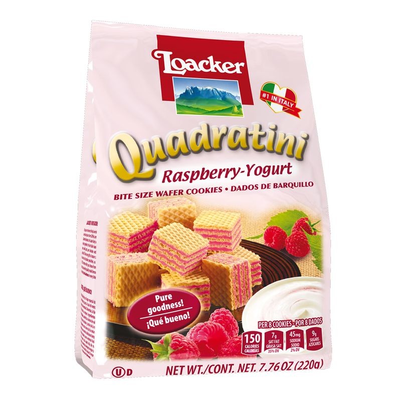 Loacker Quadratini Raspberry Yoghurt 220 GM