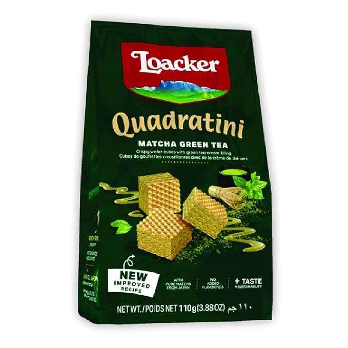 LOACKER QUADRATINI MATCHA GREEN TEA 7.76 OZ