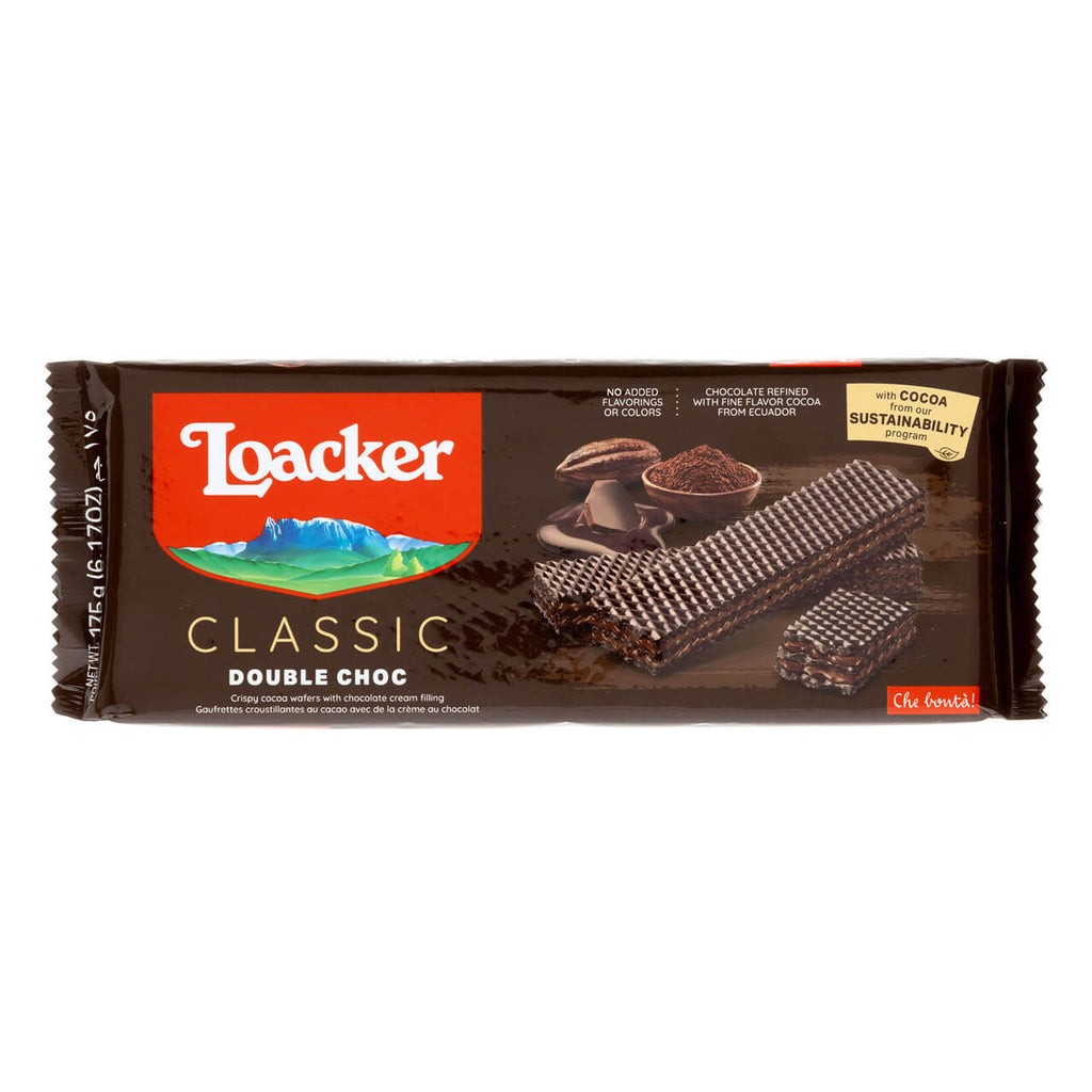 LOACKER WAFER DOUBLE CHOCOLATE CLASSIC 175 GM