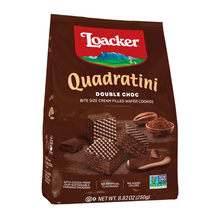 Loacker Quadratini Double Choc 250 GM