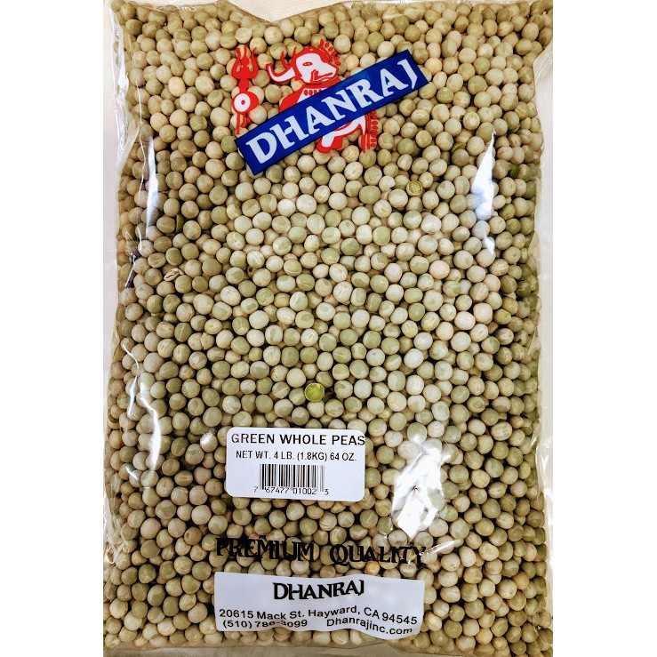 Dhanraj Green Whole Pea 4 LBS