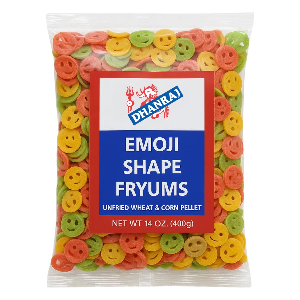 Dhanraj Emoji Shape Fryums 400 GM