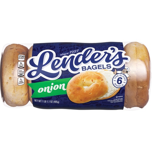 LENDER'S ONION BAGELS 6 PACK             1 OZ