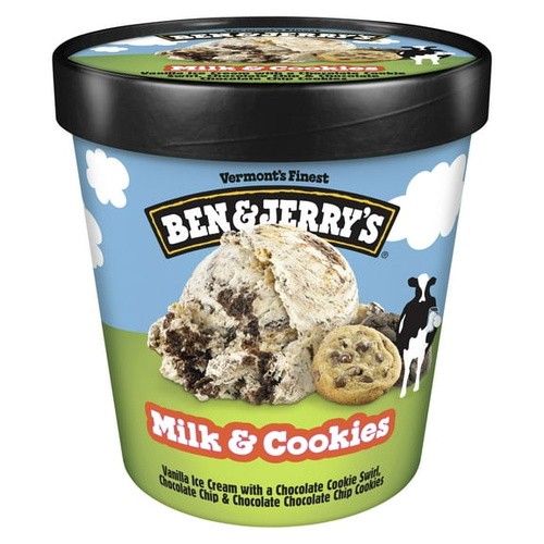 BEN&JERR N/D MILK & 16 OZ