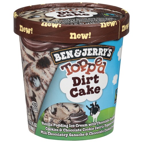 B&J TOPPED DIRT CAKE 16 OZ