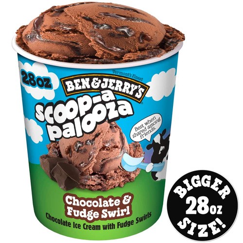 B&J CHOC FUDGE SWIRL 28 OZ