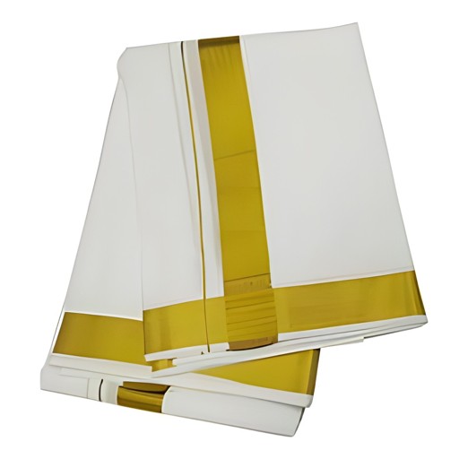 Om White Pooja Dhoti 1 EACH