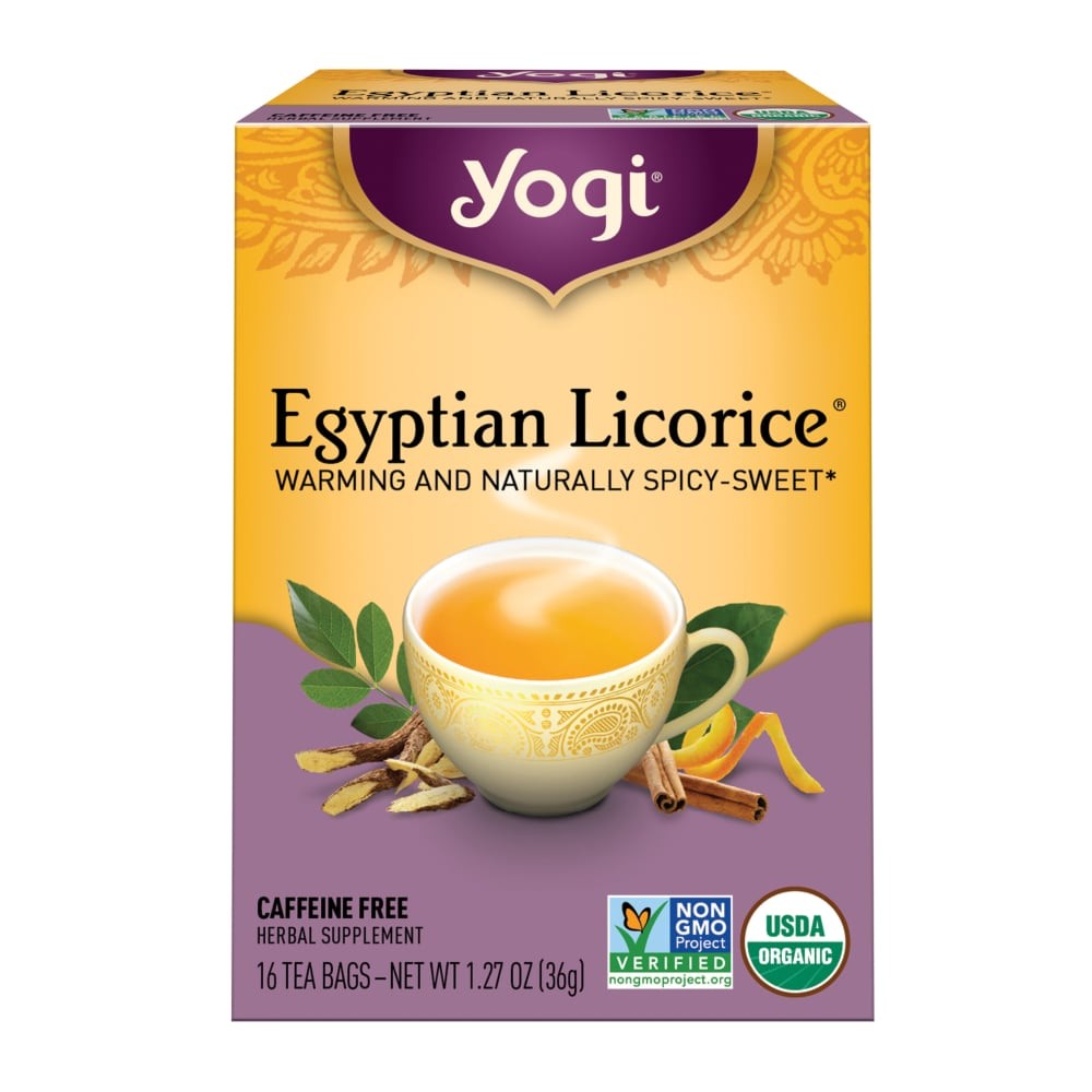 Yogi Tea Organic Egyptian Licorice Herbal Tea Bags 16 Each