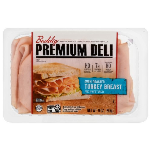 BUDDIG PREMIUM DELI TURKEY BREAST        9 OZ