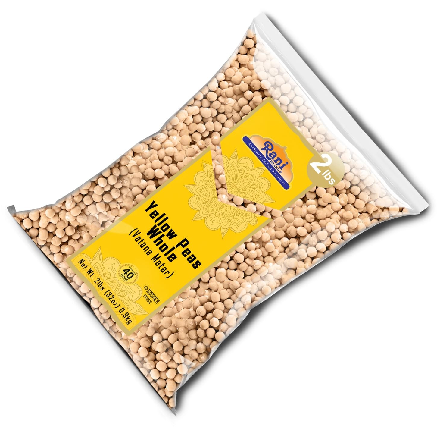 Desi Yellow Peas Whole 2 LBS