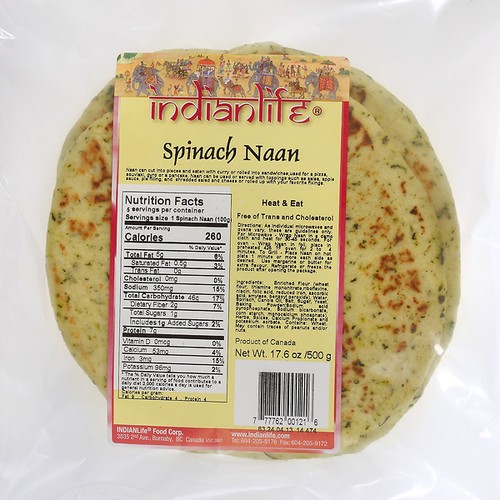 India Life Spinach Naan 500 GM