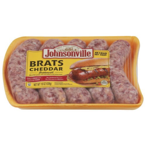 JOHNSONVILLE BRATS CHEDDAR 19 OZ