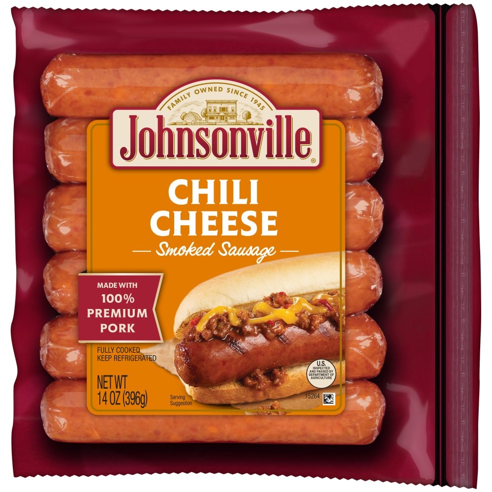 JOHNSONVILLE CHILI CHEESE SMKD SGE       1 OZ