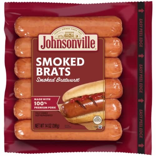 JOHNSONVILLE SMOKED BRATS 14 OZ