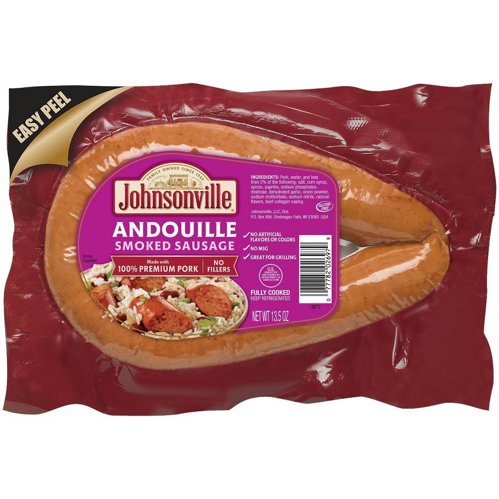 JOHNSONVILLE ROPE SMOKED ANDOUILLE       13.5 OZ