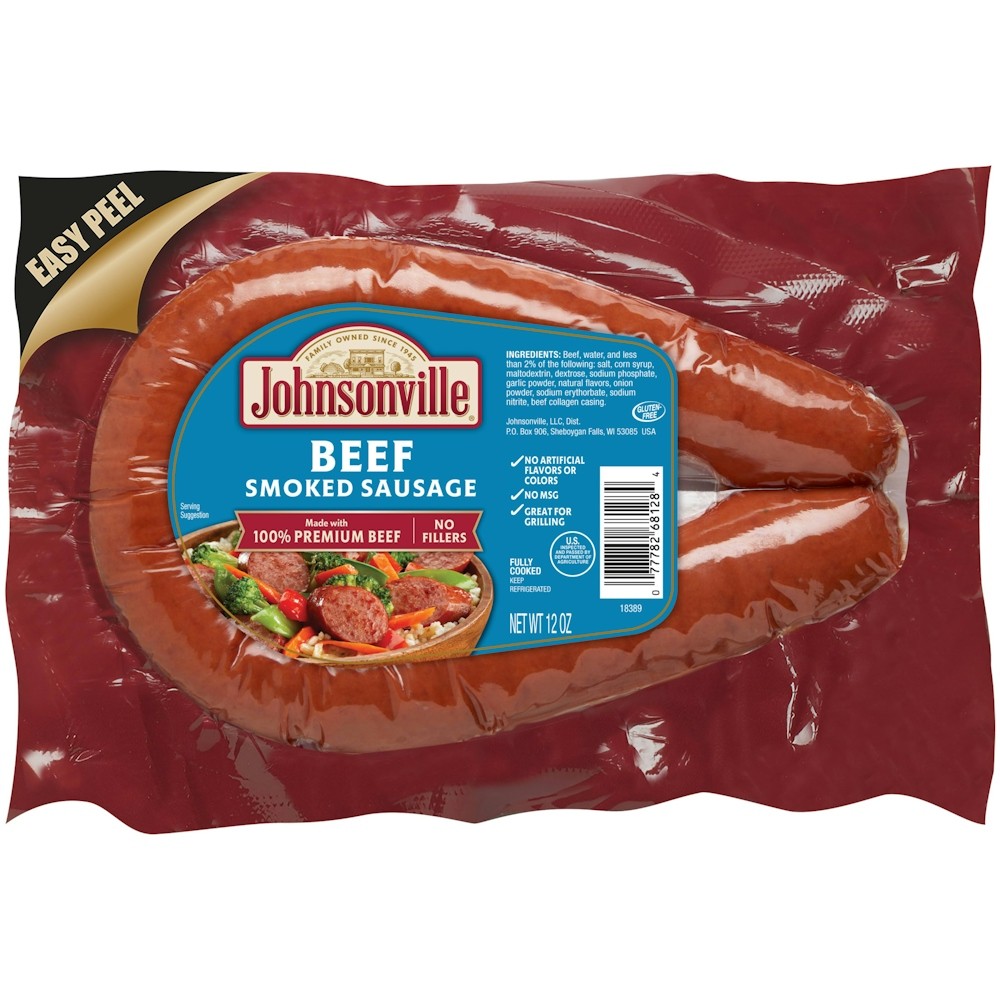 JOHNSONVILLE ROPE BEEF SMKD SAUSAGE      12 OZ