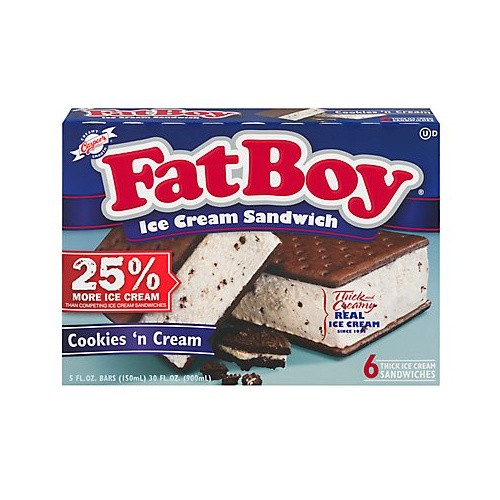FAT BOT COOKIES & CREAM SANDWICHES 6 COUNT