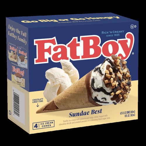FAT BOY SUNDAE CONE BEST 4 COUNT