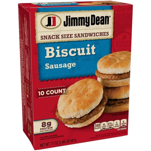 JIMMY DEAN SACNK SIZE SAUS BISC 17 OZ
