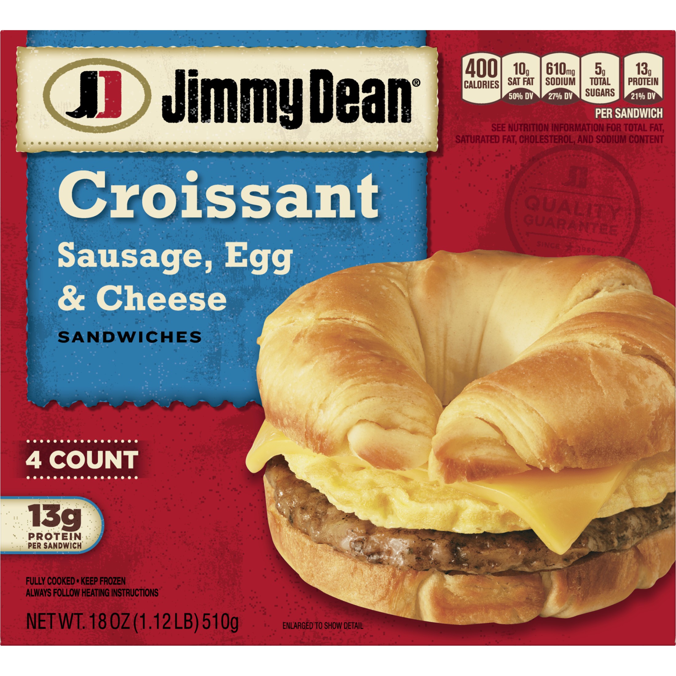 JIMMY DEAN SAU/EG/CHS CROISSANT 18 OZ