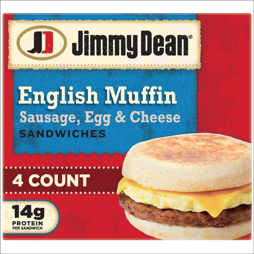 JIMMY DEAN SAUSAGE EGG CHS MUFFIN 18.4 OZ