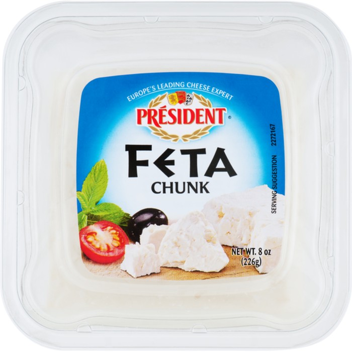 PRESIDENT FETA CHUNK  PLAIN              8 OZ