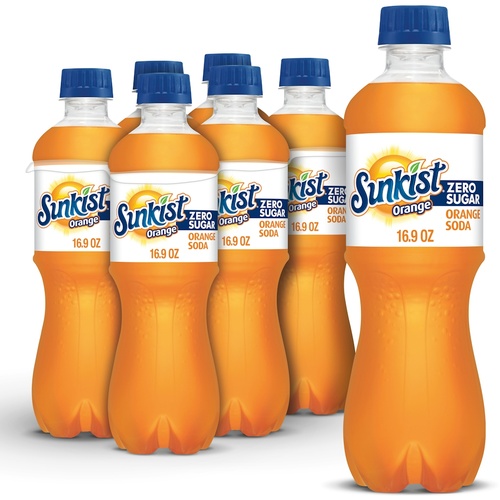 SUNKIST ZERO SUGAR ORANGE 6PK .5LT N     101.4 OZ