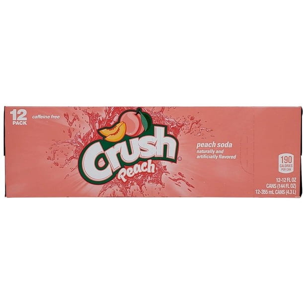 CRUSH PEACH SODA 355ML 12 PCS