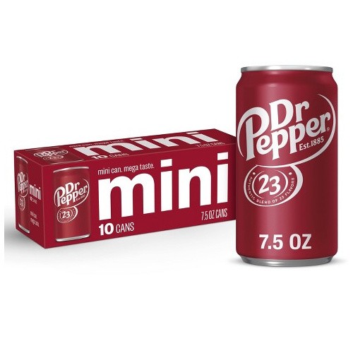 DR PEPPER MINI 10PK 7.5OZ CAN 75 OZ