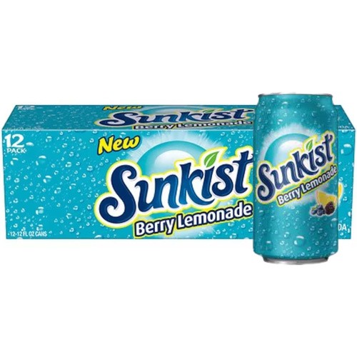 SUNKIST BERRY LEMONADE 12PK 144 OZ