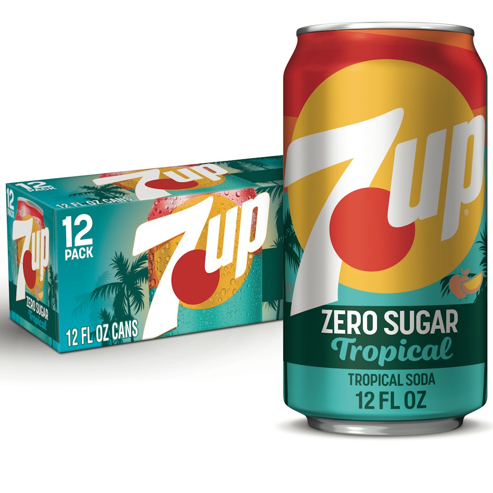 7UP ZERO SUGAR TROPICAL                  12 OZ