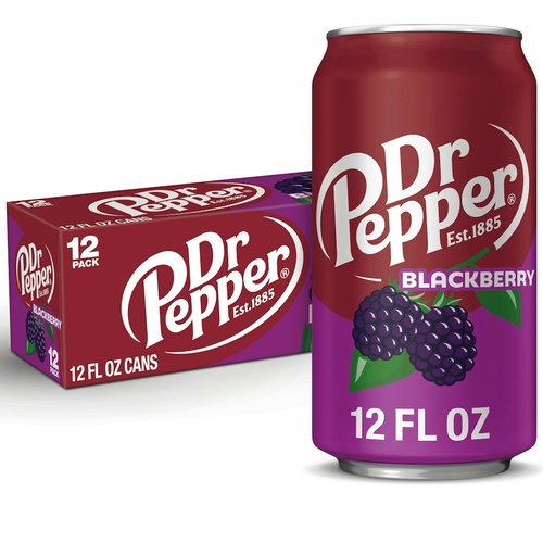 DR PEPPER BLACKBERRY 12 12OZ CANS        144 OZ