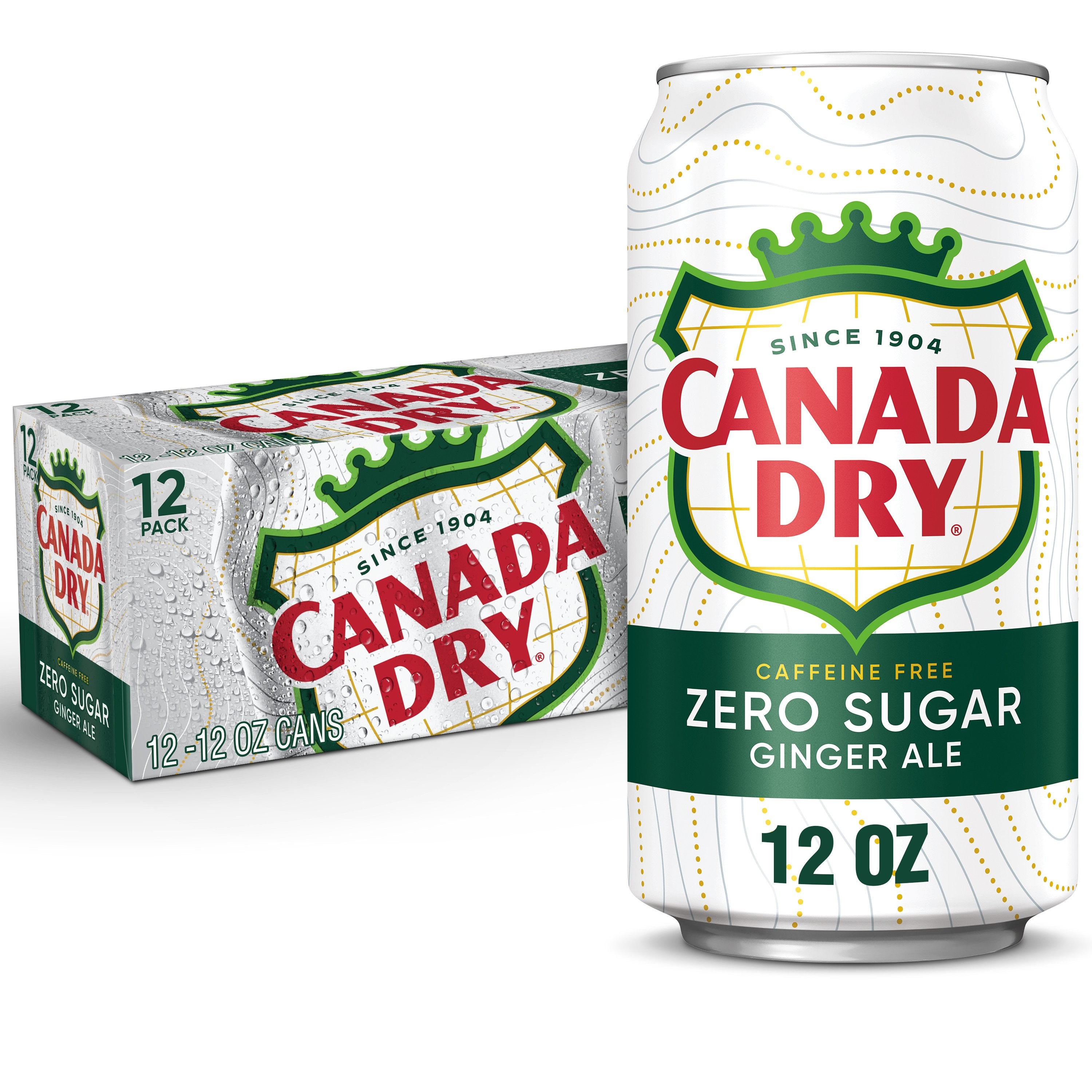 CANADA DRY ZERO SUGAR GINGER ALE 12P     12 PACK