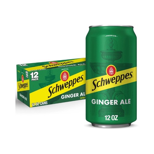 SCHWEPPES GINGER ALE 12PK 12OZ CAN 144 OZ