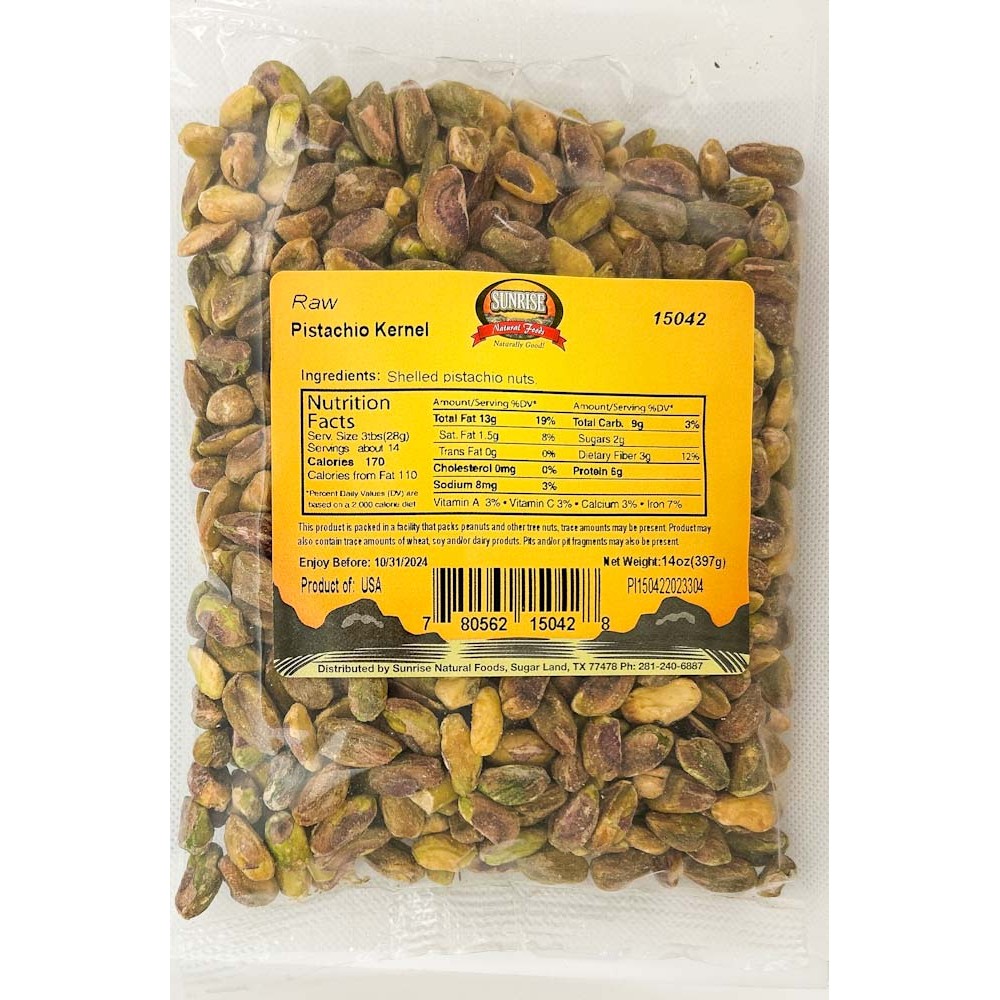 Sunrise Raw Pistachio 14 OZ