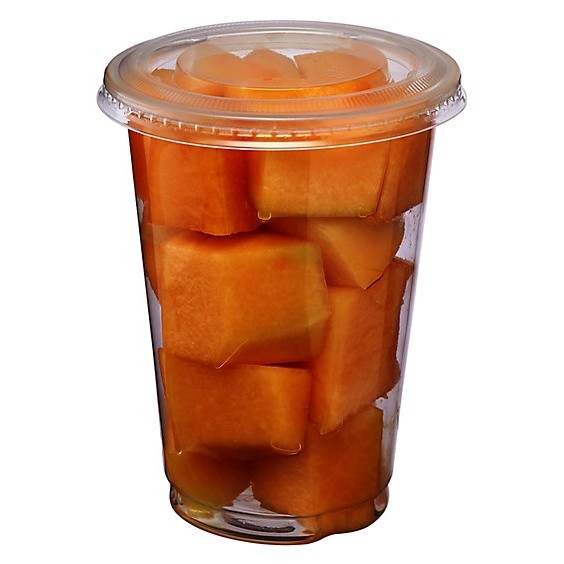 FRESH CUT RIPE PAPAYA IN CUP 12 OZ