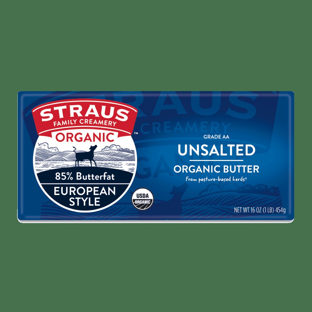 STRAUS BUTTER UNSALTED 16 OZ