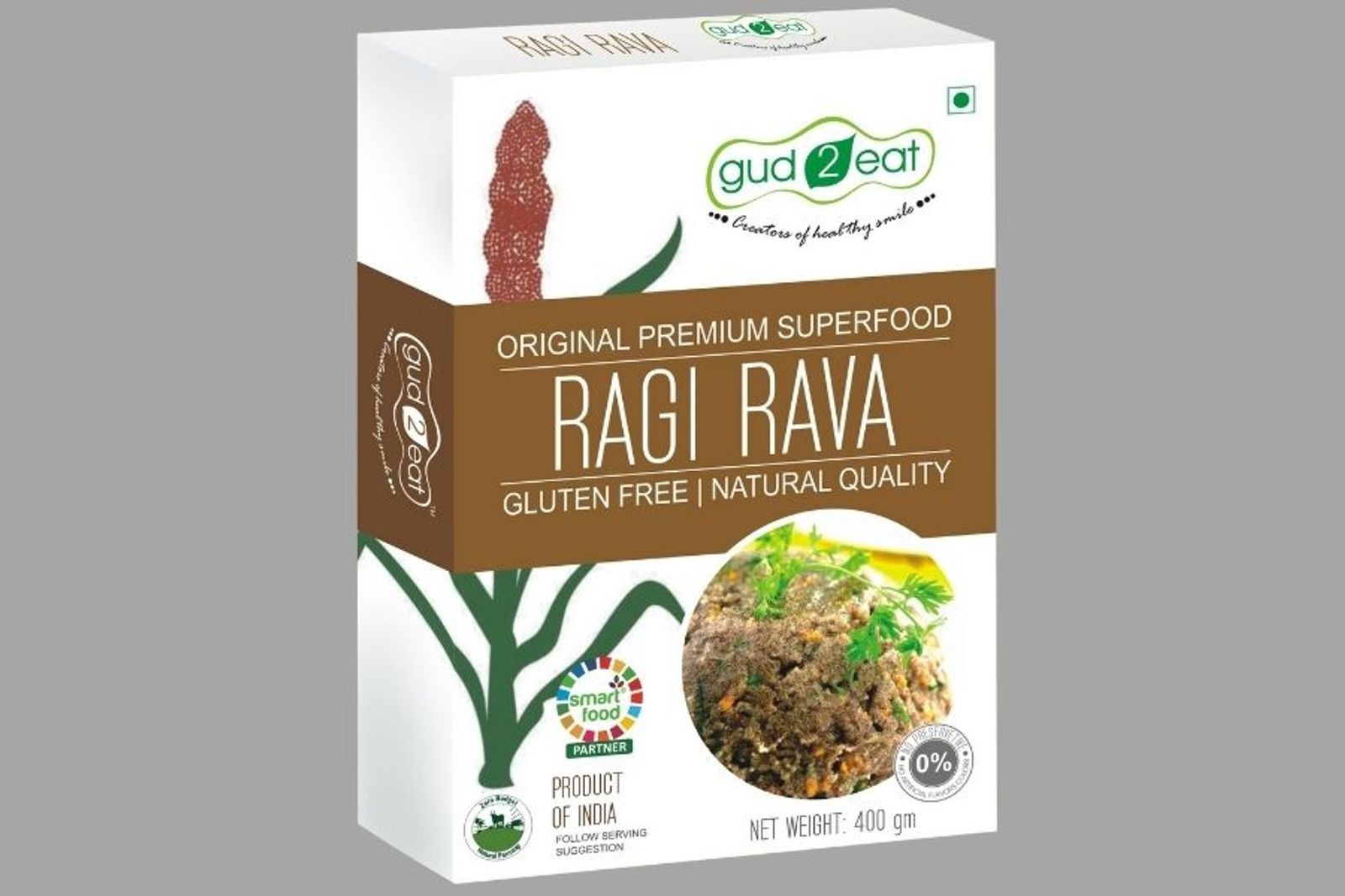 Gud2eat Ragi Rava Mix 400 GM