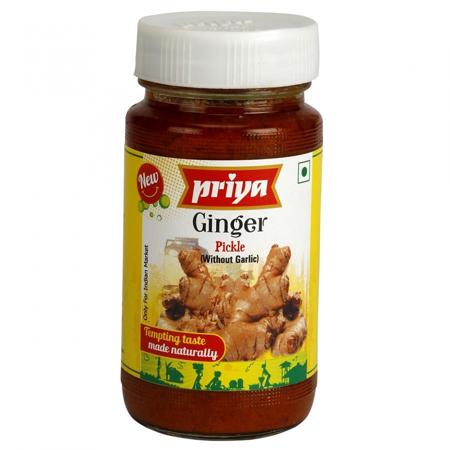 PRIYA GINGER PICKLE WITHOUT GARLIC 300 GM