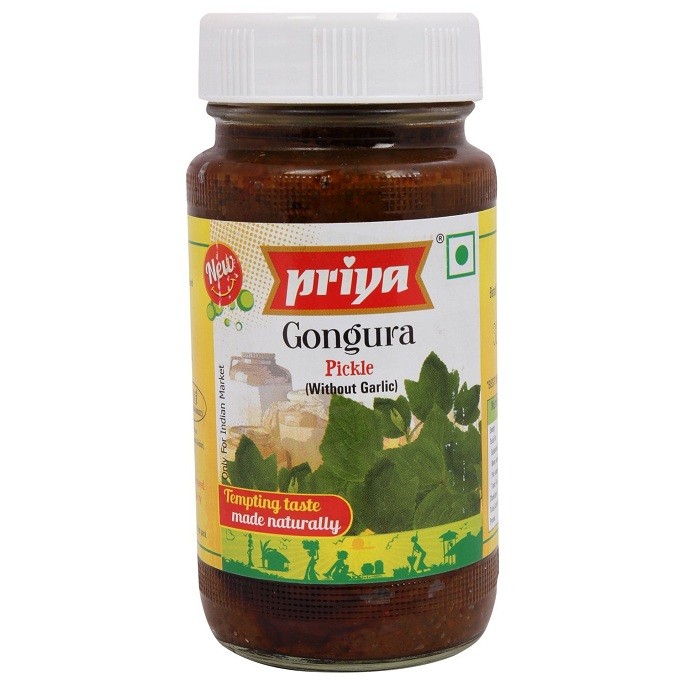 PRIYA GONGURA PICKLE WITHOUT GARLIC 300 GM