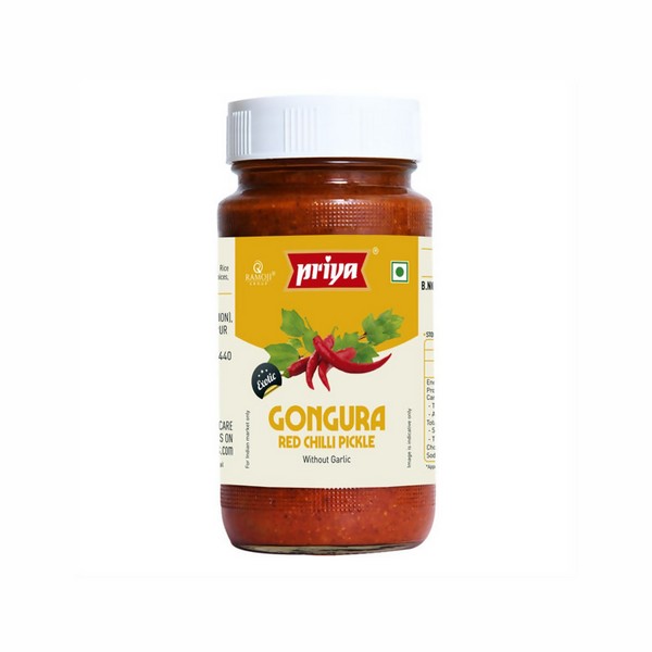 PRIYA GONGURA RED CHILLI PICKEL W/O GARLIC 300 GM