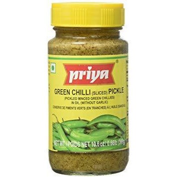 Priya Green Chilli Pickle Without Garlic 300 GM