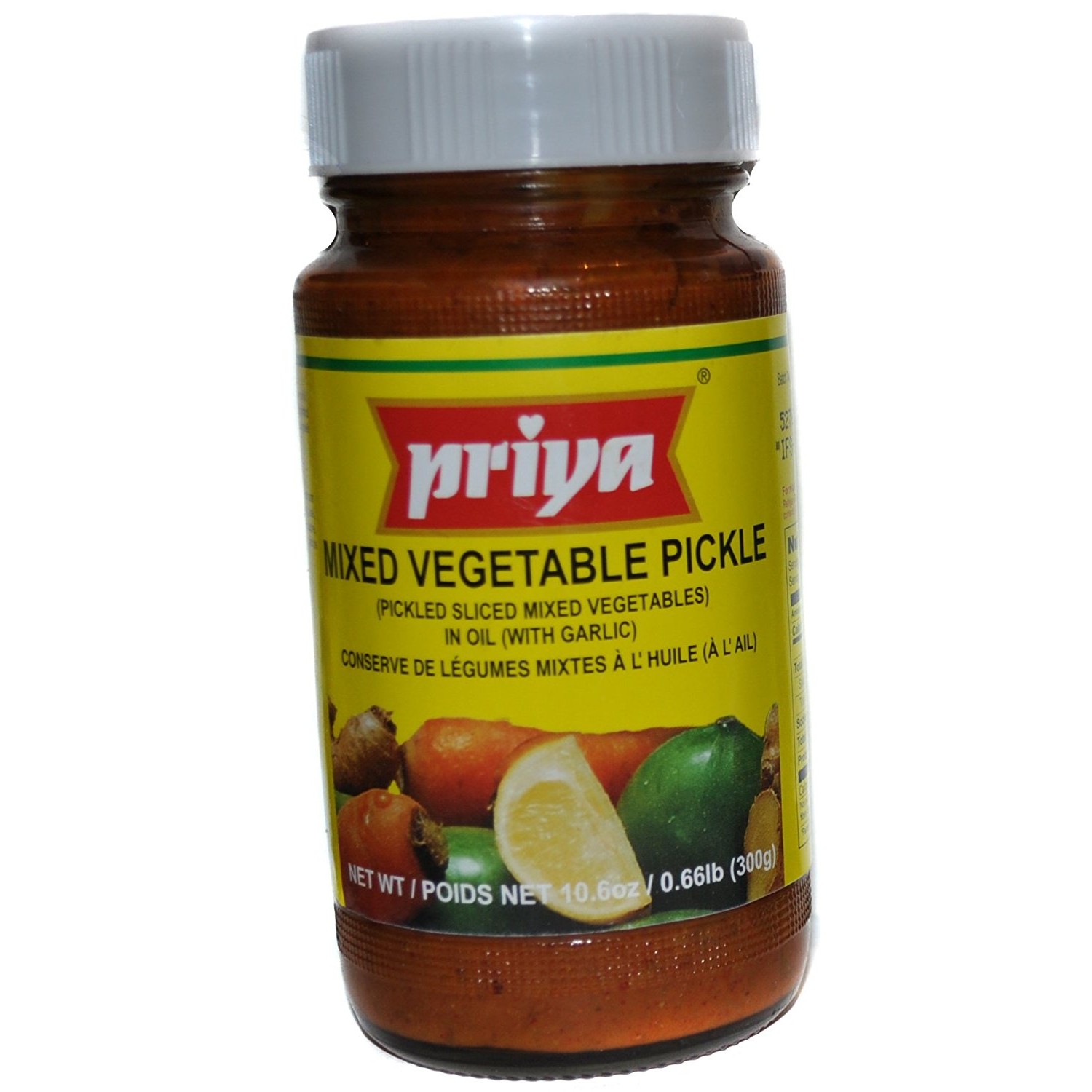 PRIYA MIXED VEGETABLE PICKLE WITH GARLIC 300 GM