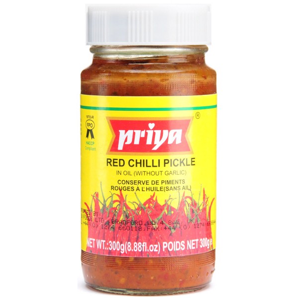 PRIYA RED CHILLI PICKLE WITH GARLIC 300 GM