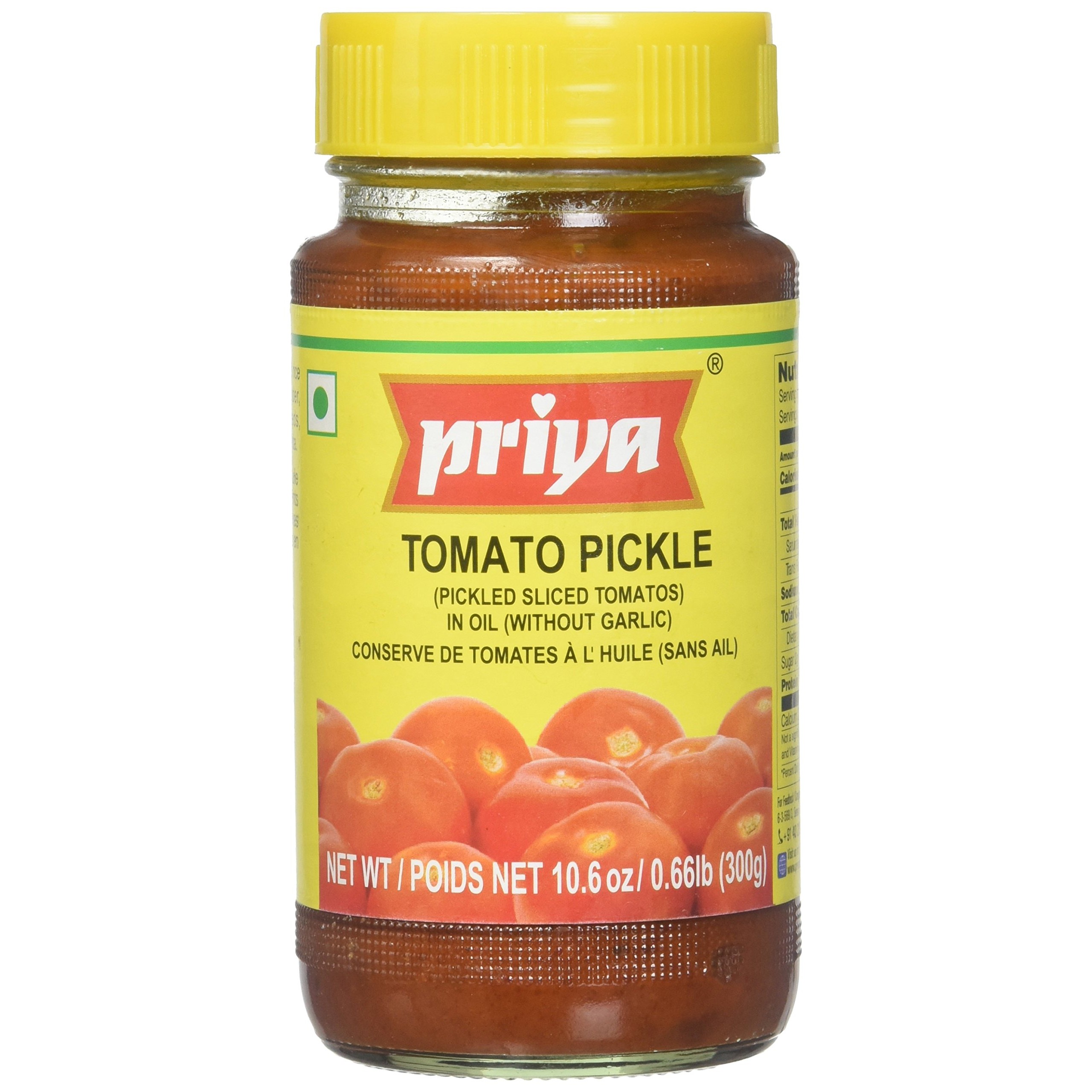 PRIYA TOMATO PICKLE GARLIC FREE 300 GM