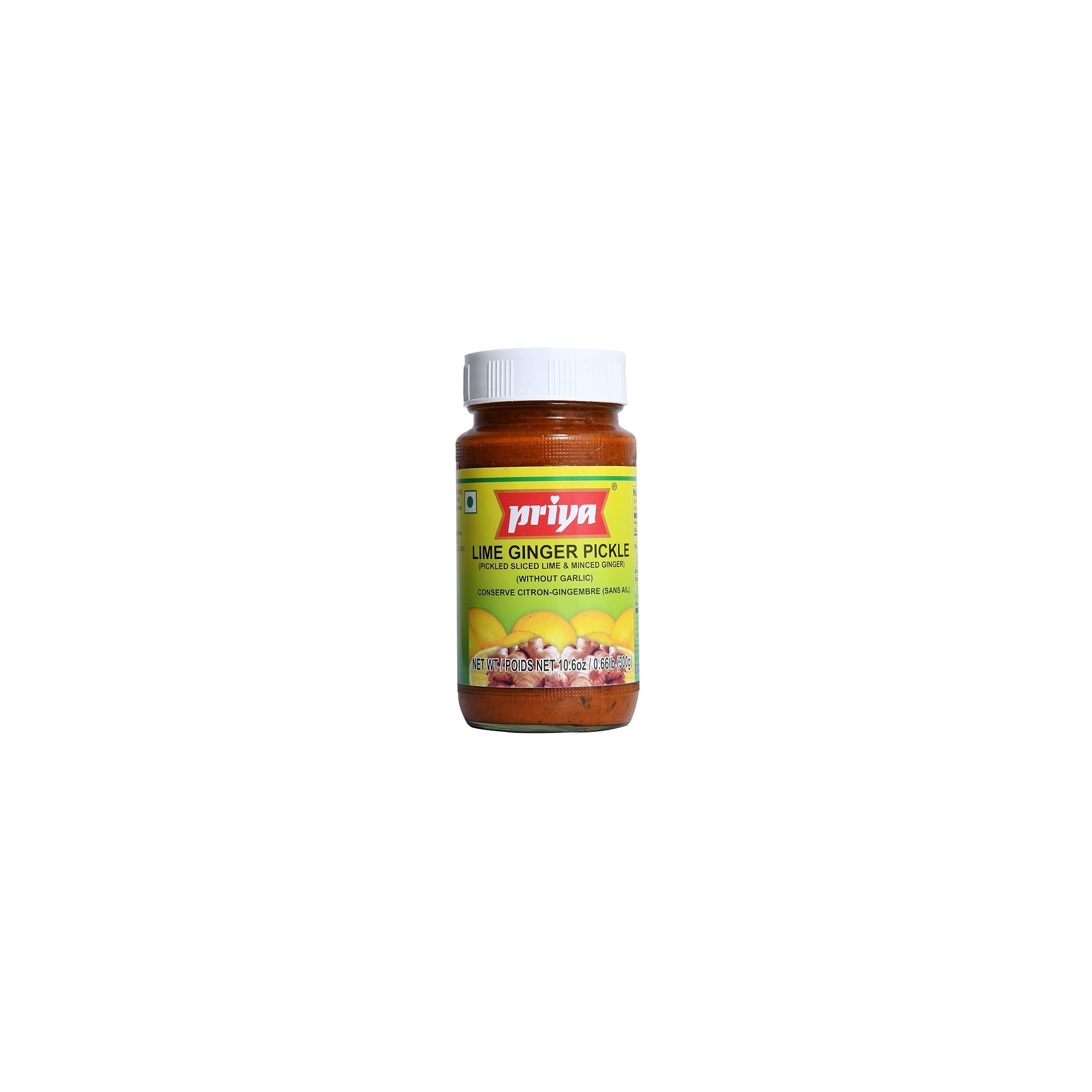 Priya Lime Ginger Pickle Without Garlic 300 GM